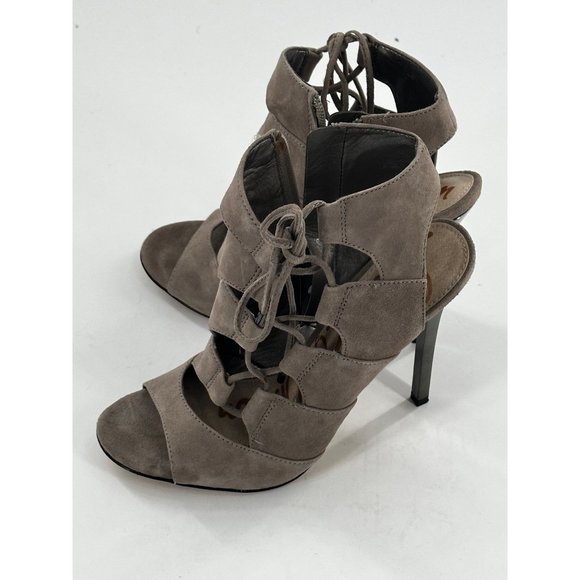 SAM EDELMAN PALMA ANKLE BOOTIE HIGH HEEL SUEDE SANDAL SIZE 8 - Picture 3 of 5